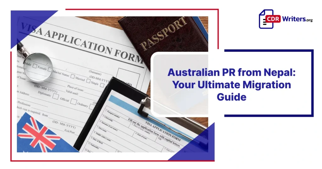 Visa application documents for Australian PR from Nepal.