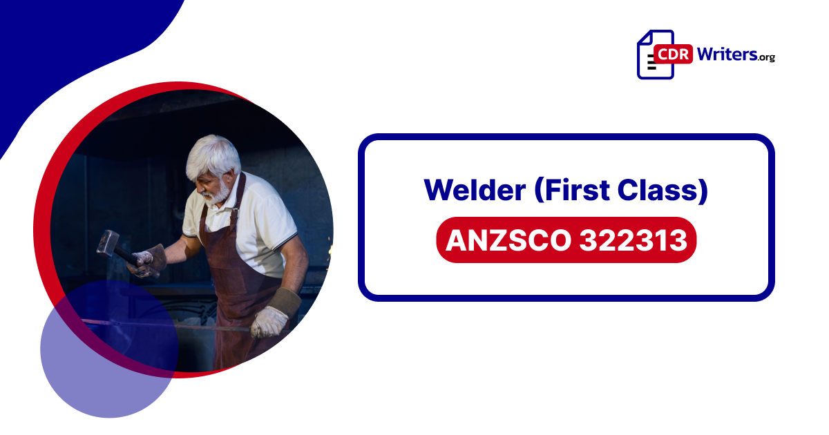 Welder (First Class) performing high-precision welding, ANZSCO Code: 322313