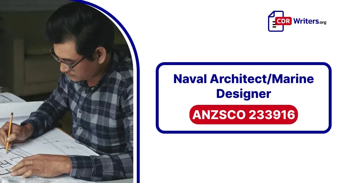 A Naval Architect/Marine Designer drawing designs for a marine vessel, wearing glasses and focused on detailed blueprints.