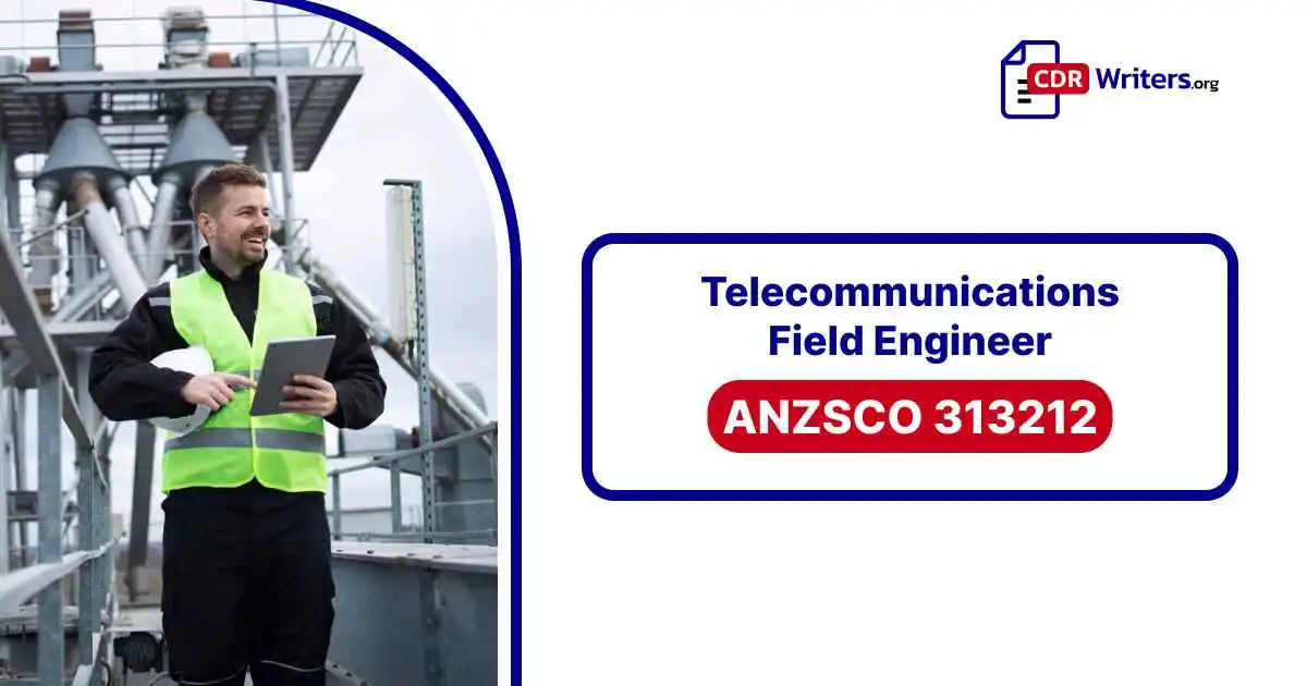 Telecommunications field engineer installing equipment on cell tower demonstrating skills for CDR documentation Australia